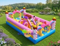 Şişme Donut Şeker Tema Oyun Parkı 7x4x2.4h