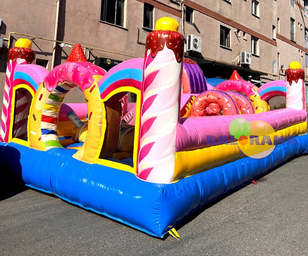 Şişme Donut Şeker Tema Oyun Parkı 7x4x2.4h