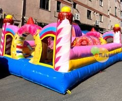 Şişme Donut Şeker Tema Oyun Parkı 7x4x2.4h