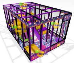 Konveyör Kaydıraklı Astronot Softplay Oyun Parkı 5.85x3.5x2.7h