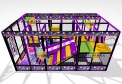 Konveyör Kaydıraklı Astronot Softplay Oyun Parkı 5.85x3.5x2.7h