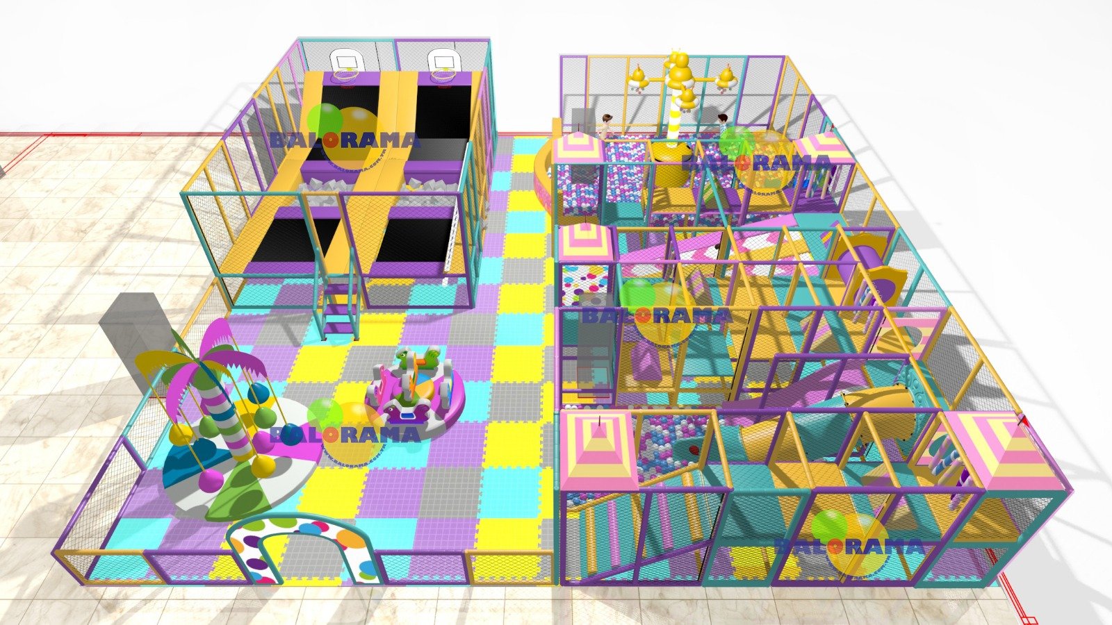 Softplay İç Mekan Oyun Parkı 185m2