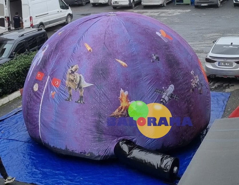 Baskılı Çift Kat Planetaryum Çadırı 6mt Çap