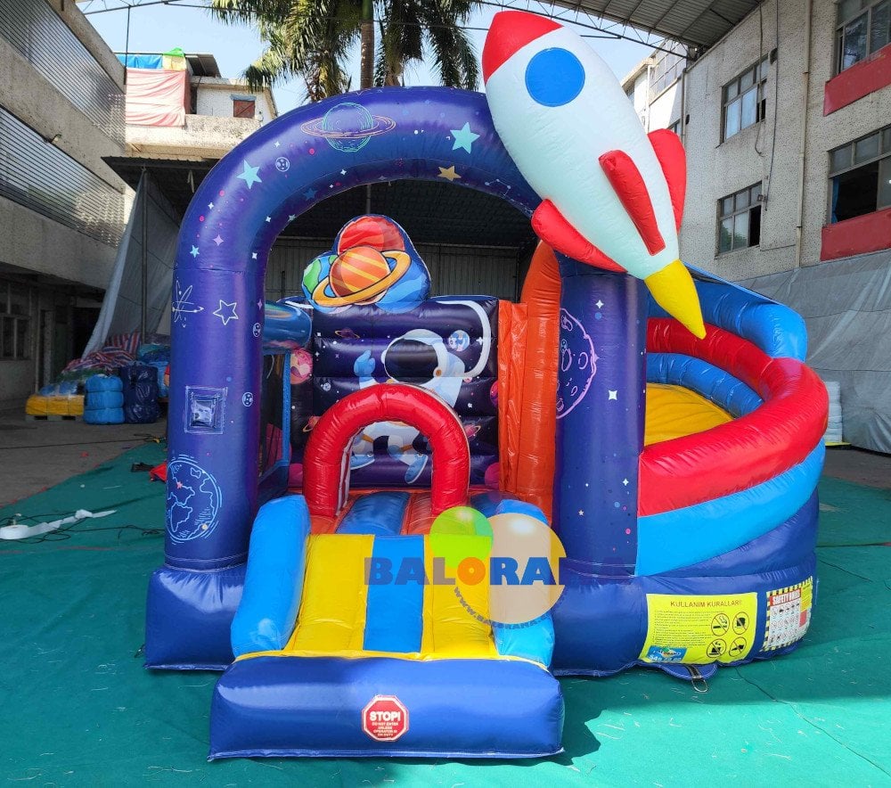 Space Rocket Şişme Oyun Parkı 3.4x3x3h Mt