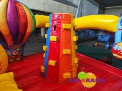 Renkli Karnaval Şişme Oyun Alanı 7x5x3.1h Mt