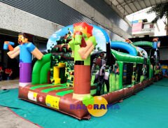 Mine Craft Dev Şişme Engelli Parkur 16x3x3.6h Mt