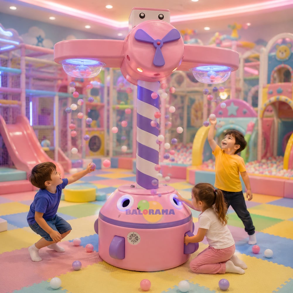Softplay Dönen Uçak Top Yağmuru