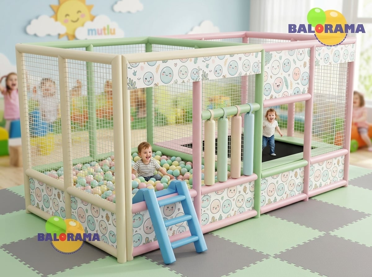 حوض كرات مع ترامبولين 4x2x2 متر