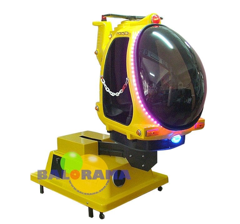 Coin-operated Rising and Rotating Helicopter Game Machine